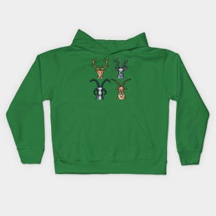 Pixel Goats Head Kids Hoodie